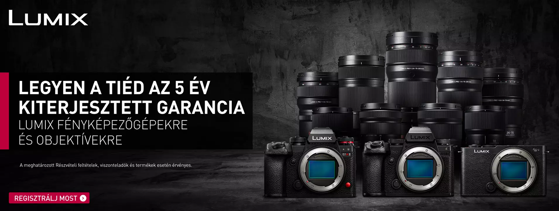 5 év kiterjesztett gyári garancia az akcióban részt vevő fényképezőgépekre