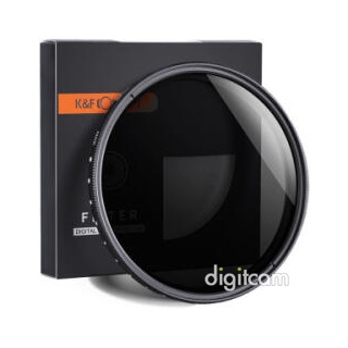 K&F Concept Slim vario ND 2-400 változtatható szürkeszűrő 37 mm