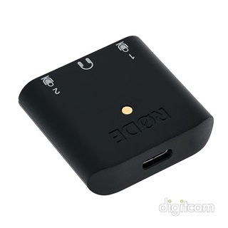 Rode AI-Micro két csatornás TRS/TRRS mikrofon és fejhallgatóinterfész USB-C aljzattal Lightning USB-C és USB-A kábelek