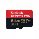 SanDisk Extreme PRO microSDXC V30, A2 64GB + adapter (200MB/s) (214503)