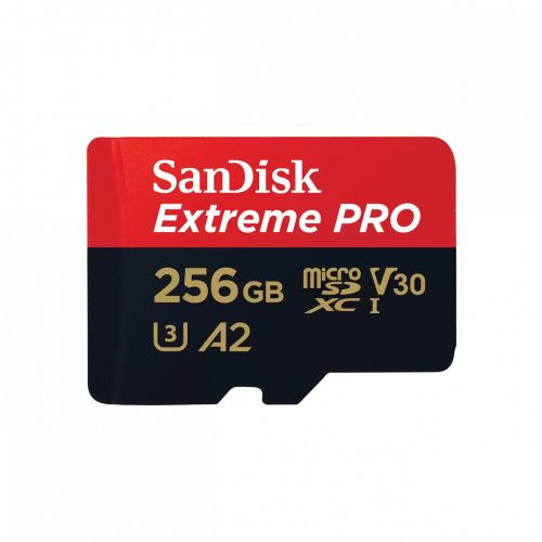 SanDisk Extreme PRO microSDXC V30, A2 256GB + adapter (200MB/s) (214505)