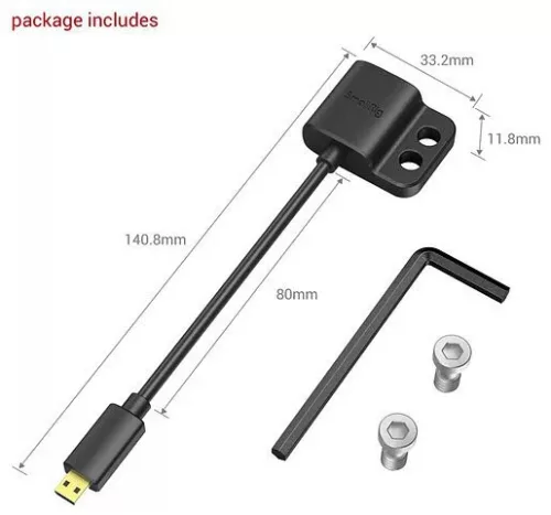 SMALLRIG Ultra Slim 4K HDMI Adapter Cable (D to A) 3021