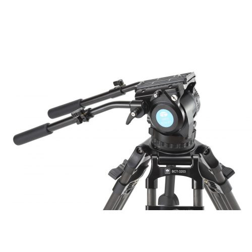 Sirui BCT-3203 10x carbon broadcast tripod 100mm-es szintező kehellyel
