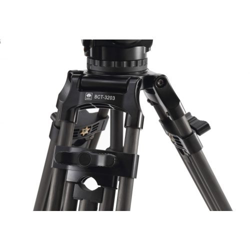 Sirui BCT-3203 10x carbon broadcast tripod 100mm-es szintező kehellyel