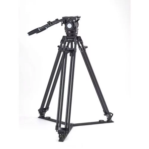 Sirui BCT-3002 alumínium broadcast tripod 100mm-es szintező kehellyel 