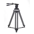Sirui BCT-3002 alumínium broadcast tripod 100mm-es szintező kehellyel 