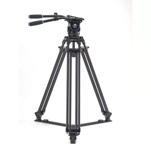 Sirui BCT-3002 alumínium broadcast tripod 100mm-es szintező kehellyel 