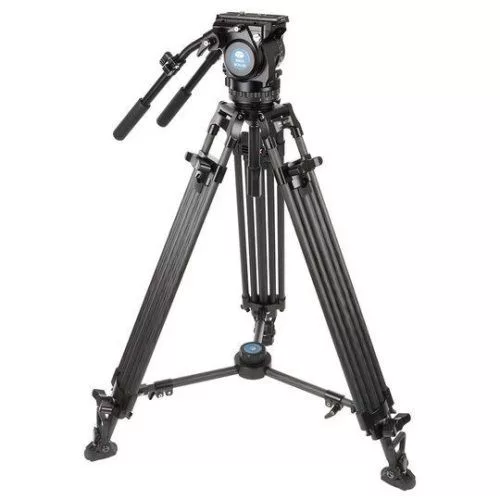 Sirui BCT-2203 10x carbon broadcast tripod BCH-10 fluid videófejjel 