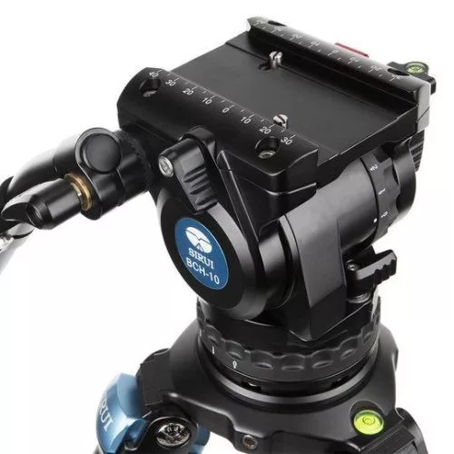 Sirui BCT-2203 10x carbon broadcast tripod BCH-10 fluid videófejjel 
