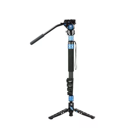 Sirui P-325FL carbon monopod 3 lábú állványtalppal és VA-5 fluid videófejjel 