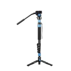   Sirui P-325FS carbon monopod 3 lábú állványtalppal és VA-5 fluid videófejjel 