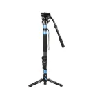 Sirui P-325FL carbon monopod 3 lábú állványtalppal és VH-10 fluid videófejjel 