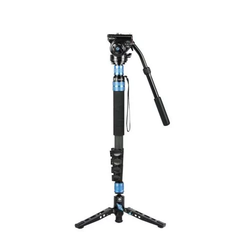 Sirui P-325FL carbon monopod 3 lábú állványtalppal és VH-10 fluid videófejjel 