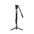 Sirui P-325FS carbon monopod 3 lábú állványtalppal és VH-10 fluid videófejjel 