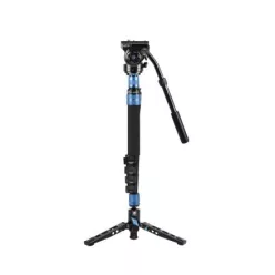   Sirui P-325FS carbon monopod 3 lábú állványtalppal és VH-10 fluid videófejjel 