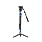 Sirui P-325FS carbon monopod 3 lábú állványtalppal és VH-10 fluid videófejjel 
