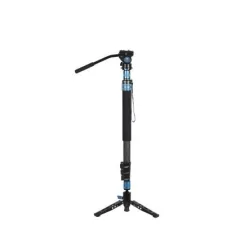   Sirui P-424FL carbon monopod 3 lábú állványtalppal és VA-5 fluid videofejjel 