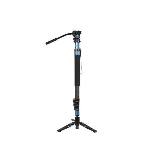 Sirui P-424FL carbon monopod 3 lábú állványtalppal és VA-5 fluid videofejjel 