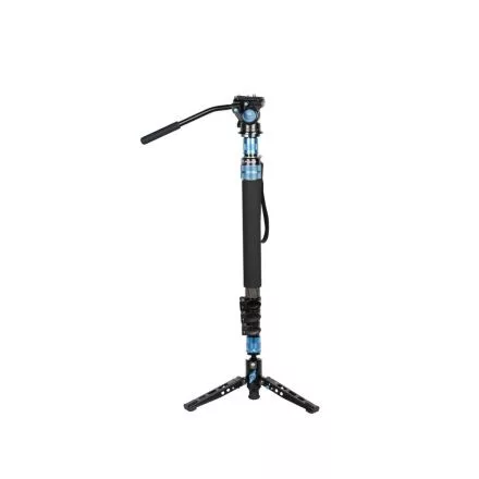 Sirui P-424FS carbon monopod 3 lábú állványtalppal és VA-5 fluid videofejjel 