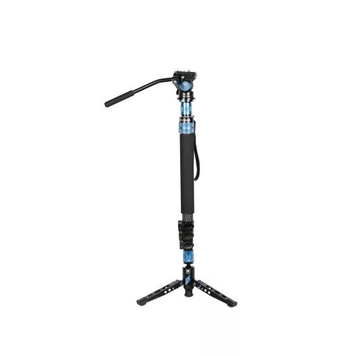 Sirui P-424FS carbon monopod 3 lábú állványtalppal és VA-5 fluid videofejjel 
