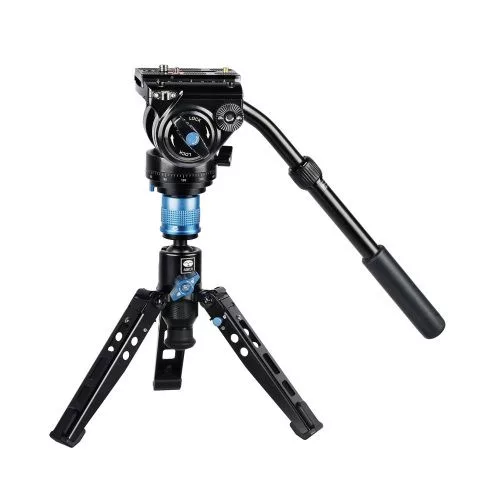 Sirui P-424FL carbon monopod 3 lábú állványtalppal és VH-10 fluid videofejjel