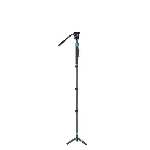 Sirui P-424FS carbon monopod 3 lábú állványtalppal és VH-10 fluid videofejjel 