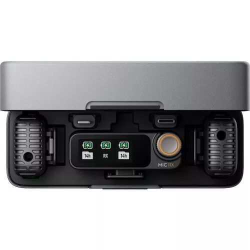 DJI Mic 2 vezeték nélküli mikrofon rendszer (2 TX + 1 RX + Charging Case) (CE)