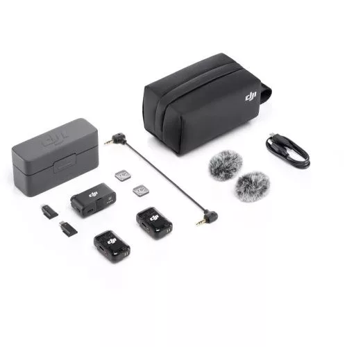 DJI Mic 2 vezeték nélküli mikrofon rendszer (2 TX + 1 RX + Charging Case) (CE)