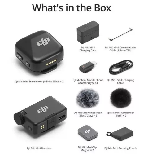 DJI Mic Mini 2  (2 TX + 1 RX + Charging Case) 