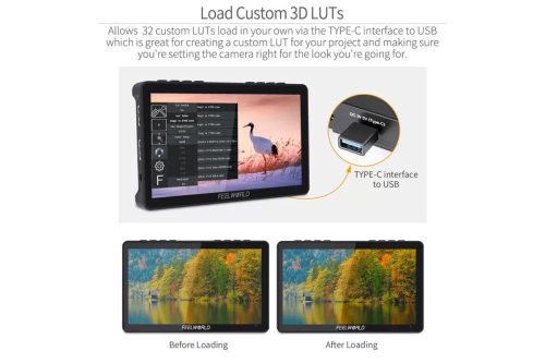 Feelworld F5PRO V4 - 6" HDMI-4K érintőképernyős monitor