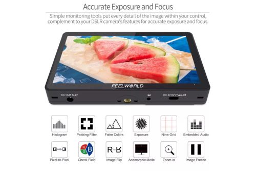 Feelworld F5PRO V4 - 6" HDMI-4K érintőképernyős monitor
