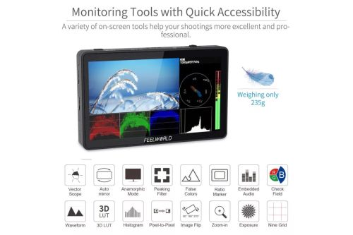 Feelworld F6Plus V2 6" HDMI 4K érintőképernyős kameramonitor