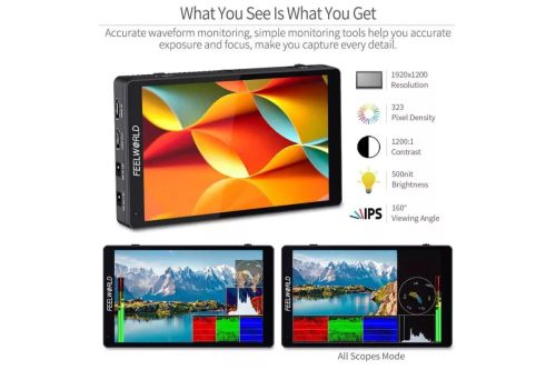 Feelworld F7PRO - 7" HDMI 4K érintőképernyős kameramonitor