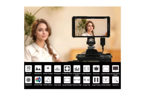 FeelWorld PS6 5,5"-os OLED HDMI-4K érintőképernyős monitor 