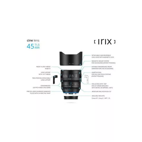 Irix Cine 45mm T1.5 objektív (Canon RF)