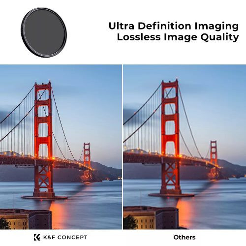 K&F Concept NANO-X, VARIO ND 2-32 szűrő, W/O Black cross, vízlep., karcálló, +3db törlőkendő (37mm)