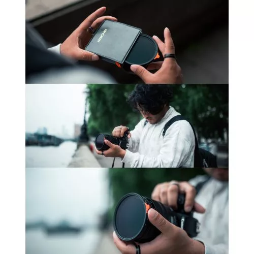 K&F Concept NANO-X Slim, HD, VARIO ND 2-400 változtatható szürkeszűrő, vízlepergető, karcálló (77mm)