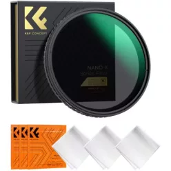   K&F Concept NANO-X, VARIO ND 2-32 szűrő, W/O Black cross, vízlep., karcálló, +3db törlőkendő (67mm)