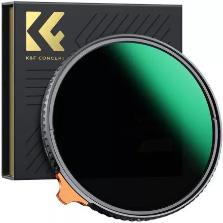 K&F Concept NANO-X Slim, HD, VARIO ND 2-400 változtatható szürkeszűrő, vízlepergető, karcálló (40,5mm)