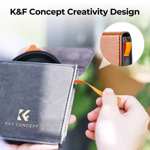 K&F Concept NANO-X Slim, HD, VARIO ND 2-400 változtatható szürkeszűrő, vízlepergető, karcálló (46mm)