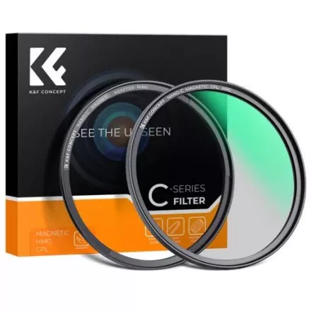 K&F Concept C Series CPL mágneses cirkuláris polár szűrő, mágneses adapterrel, 72 mm