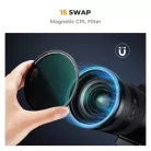K&F Concept C Series CPL mágneses cirkuláris polár szűrő, mágneses adapterrel, 72 mm