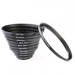   K&F Concept 11 az 1-ben menetátalakító gyűrű szett (Step-Up) 26-82mm