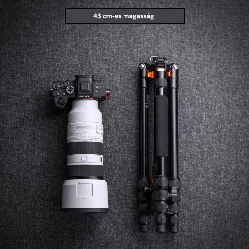 K&F Concept K255A4 + BH-28L állvány + monopod (fekete-narancssárga)