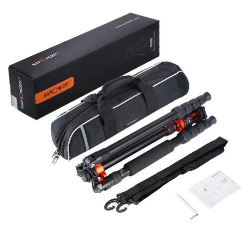 K&F Concept K255A4 + BH-28L állvány + monopod (fekete-narancssárga)