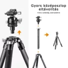 K&F Concept X284C2+BH40L karbon állvány + monopod (fekete-narancs)
