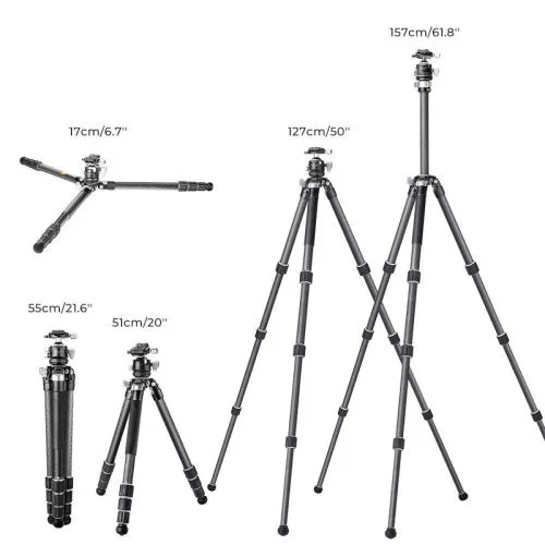 K&F Concept X284C2+BH40L karbon állvány + monopod (fekete-narancs)
