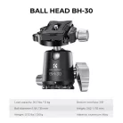 K&F Concept X254C4+BH-30 karbon állvány + monopod (172cm magasság, 12kg teherbírás)