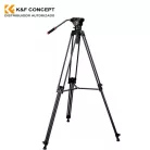 K&F Concept VA18 videóállvány, VH081 video-fluid Fej, 184cm magasság, 8kg teherbírás