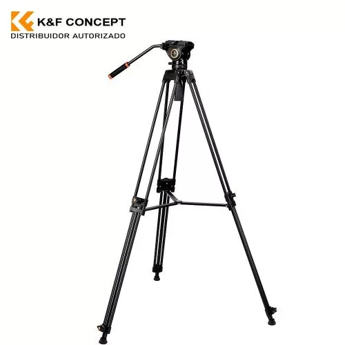 K&F Concept VA18 videóállvány, VH081 video-fluid Fej, 184cm magasság, 8kg teherbírás